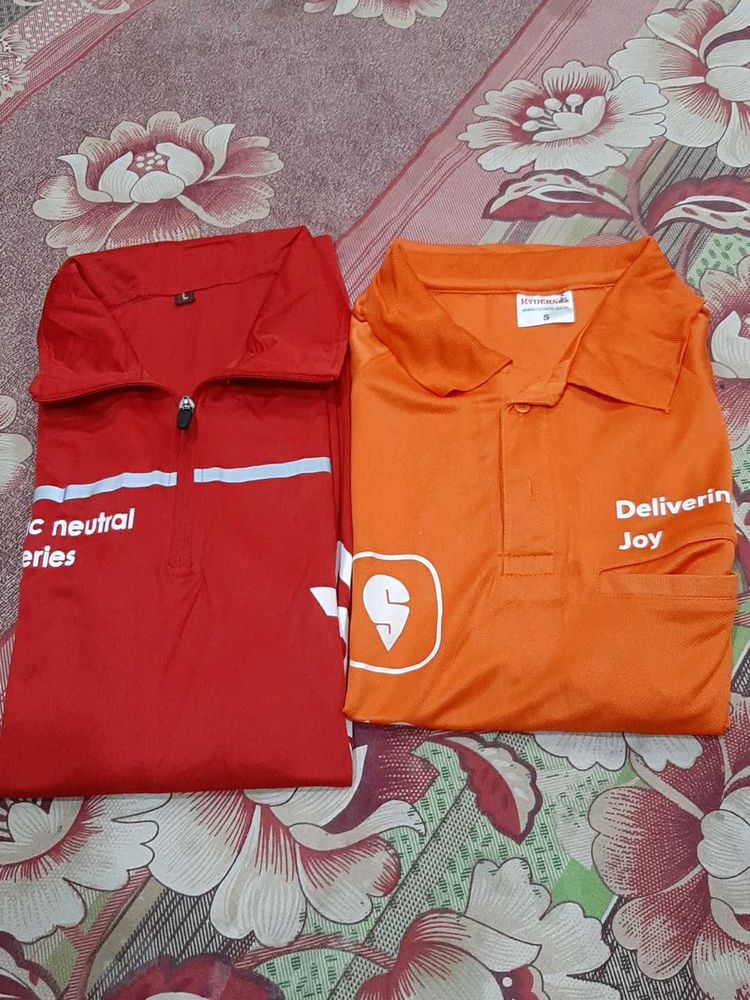 Zomato and Swiggy T-shirts😊