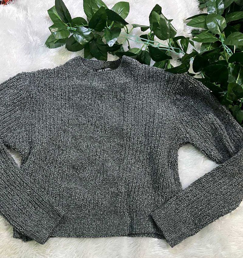 Cozy Grey Knit Sweater