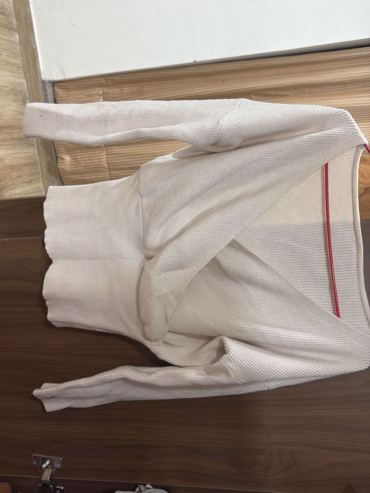 Cute Knit Wrap Sweater