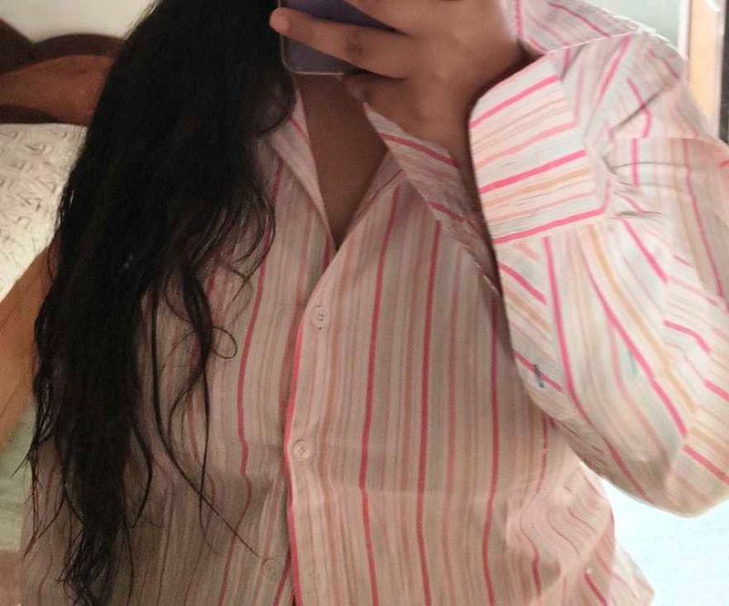 Striped Button-Down Shirt