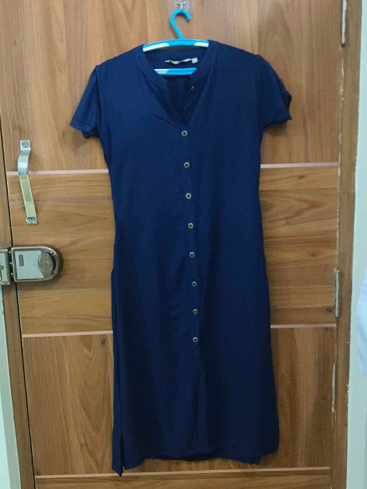 Navy Blue button up kurti