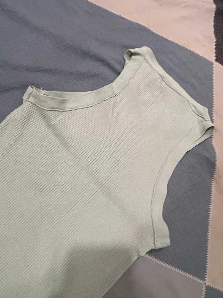 Ribbed Tank Top - Light Green
