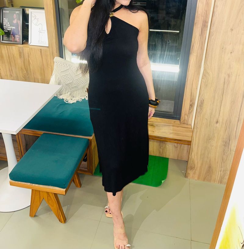 Black Midi Tank Dress