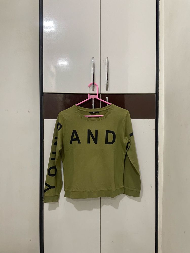 Olive Green &#39;Youth and Fab&#39; Sweatshirt