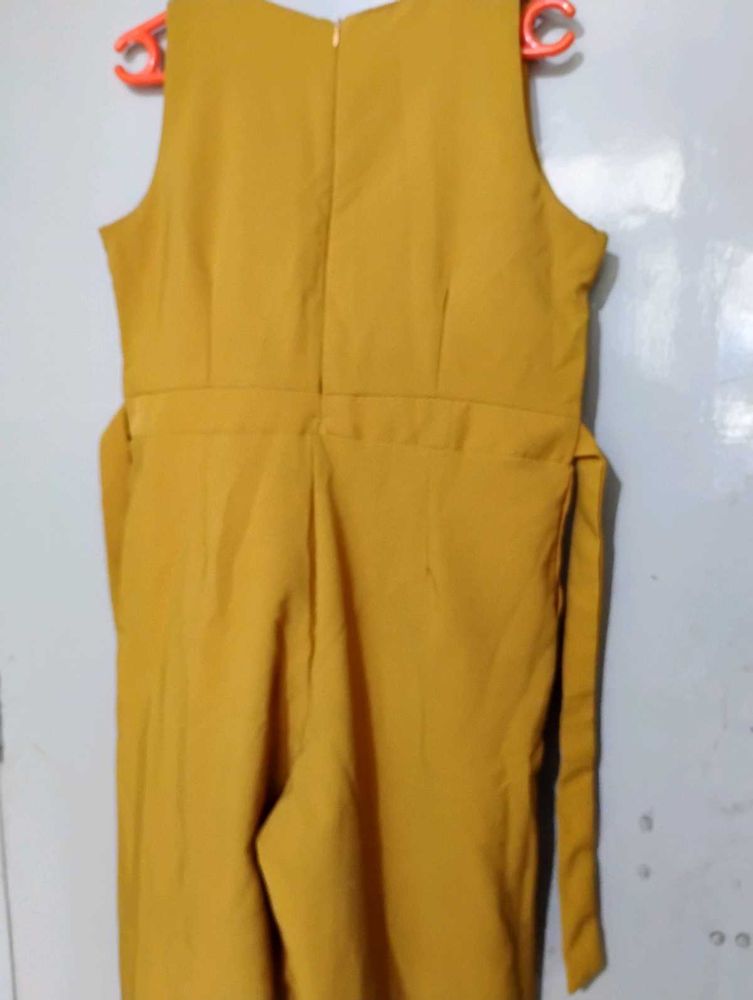 Mustard Sleeveless Jumpsuit