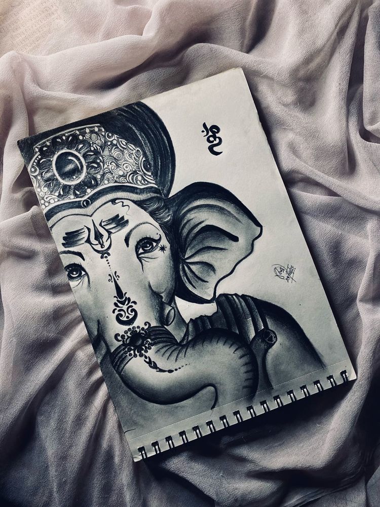 drawing og Lord Ganesha art