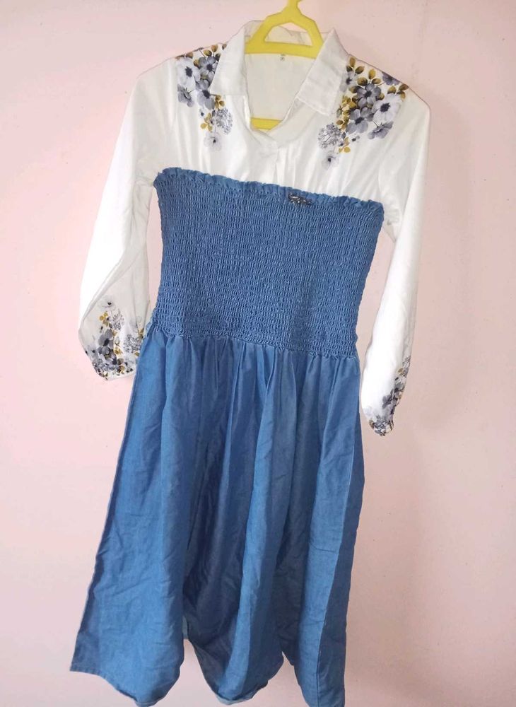 Floral Denim Dress