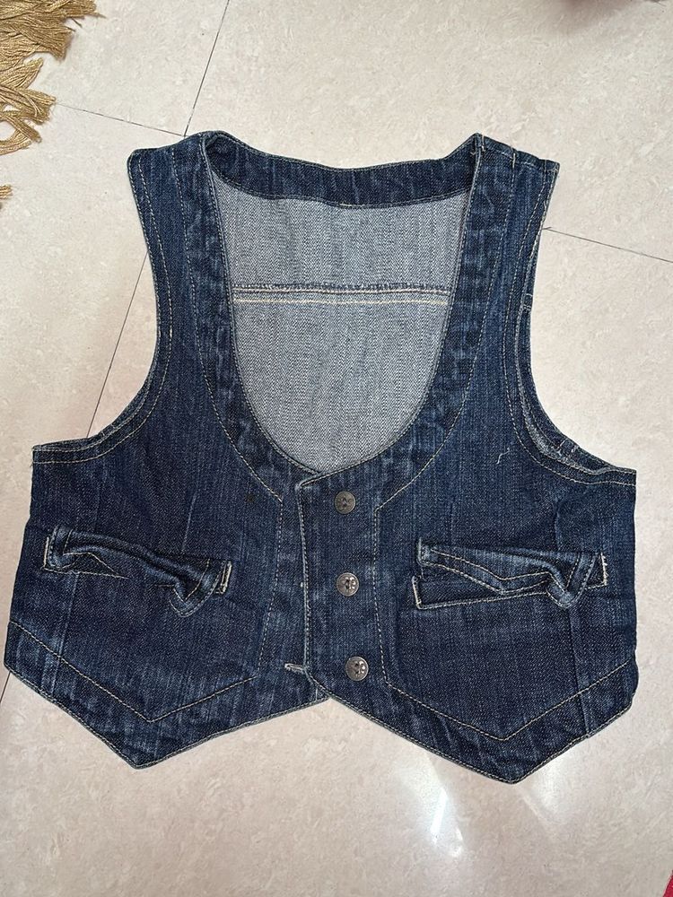 Blue Denim Vest