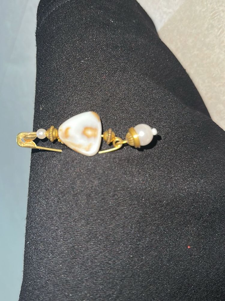 Vintage Floral Pearl Brooch