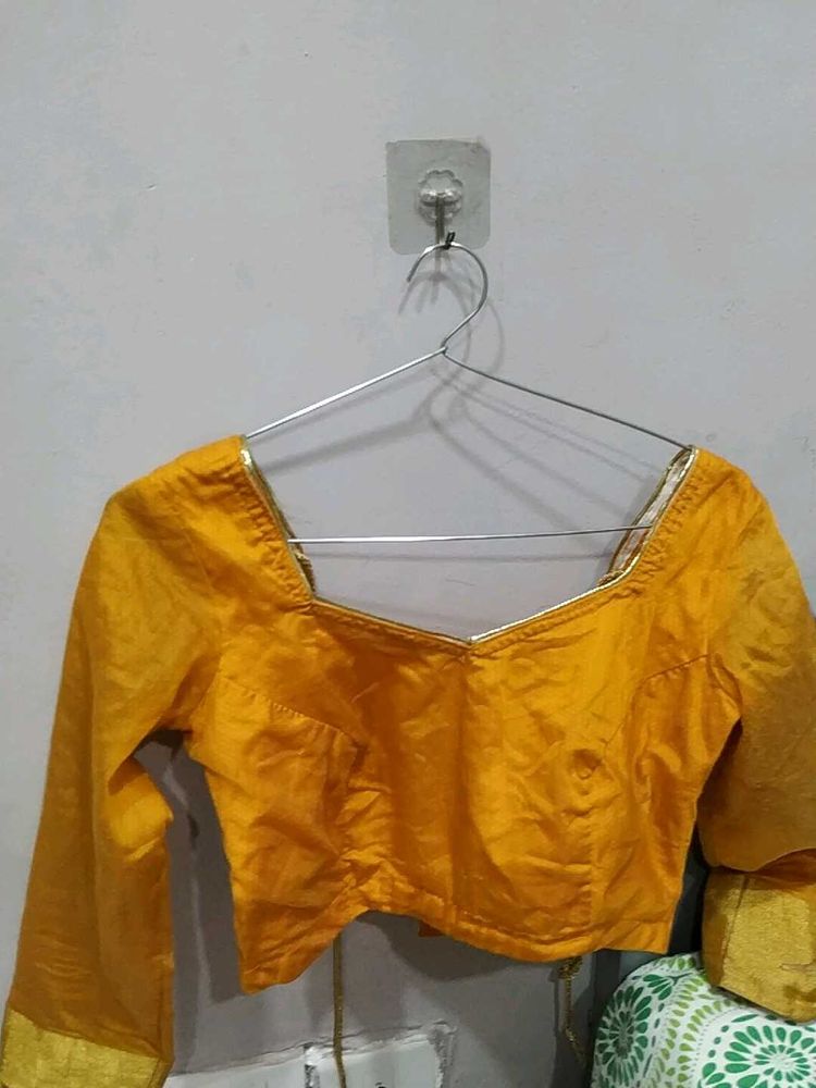 Yellow Saree Blouse