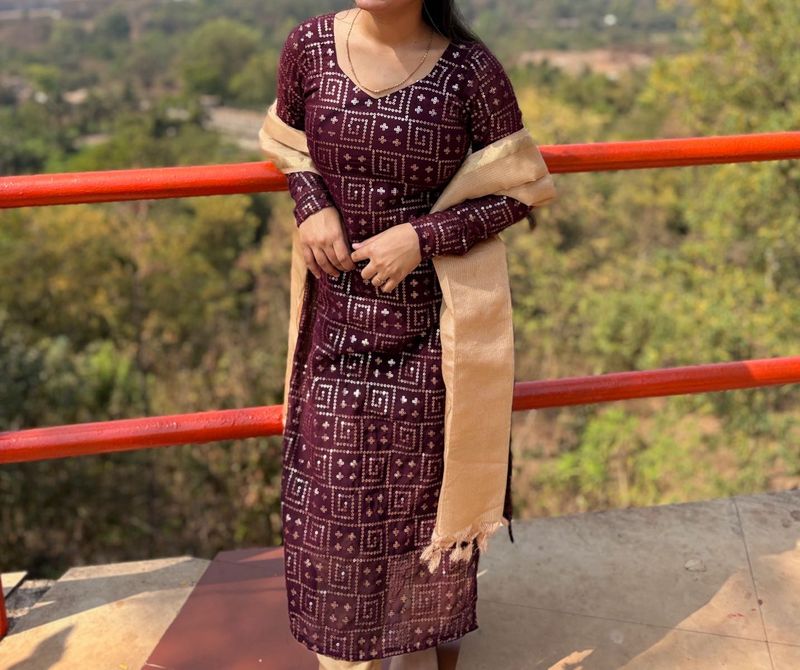 Pretty Brown Coloured Kurta