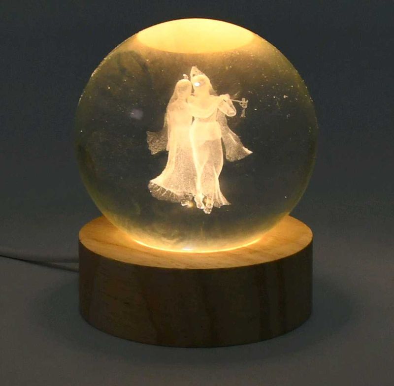 Radha Krishna Crystal Ball