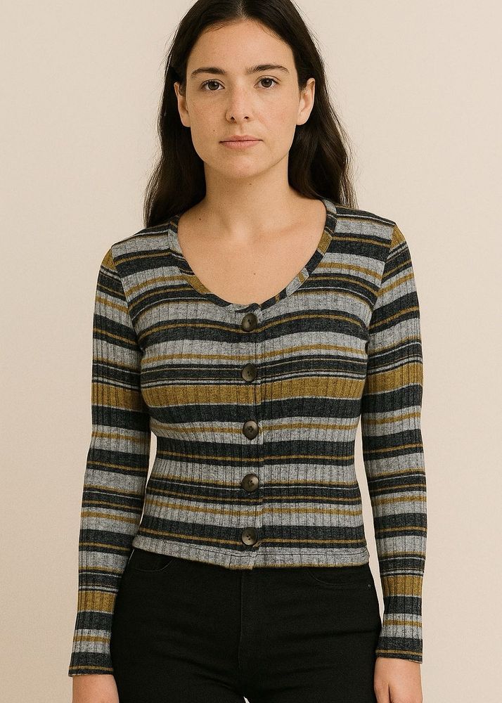Ribbed Knitted Layering Top
