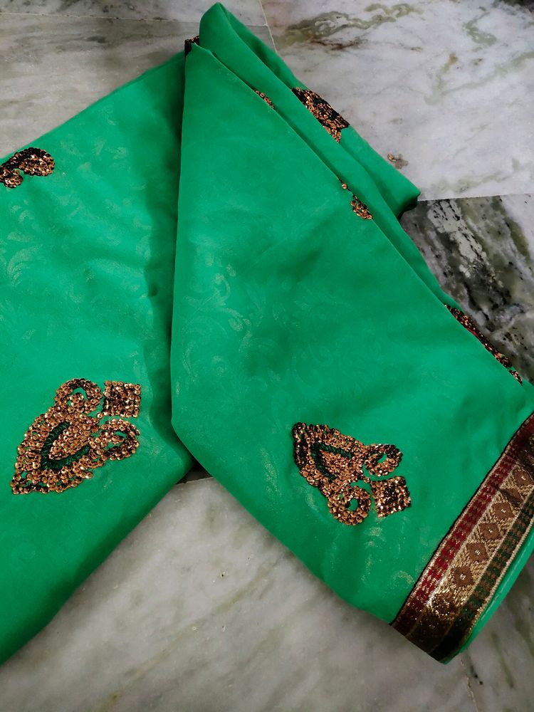 Beautiful saree in halfsaree model