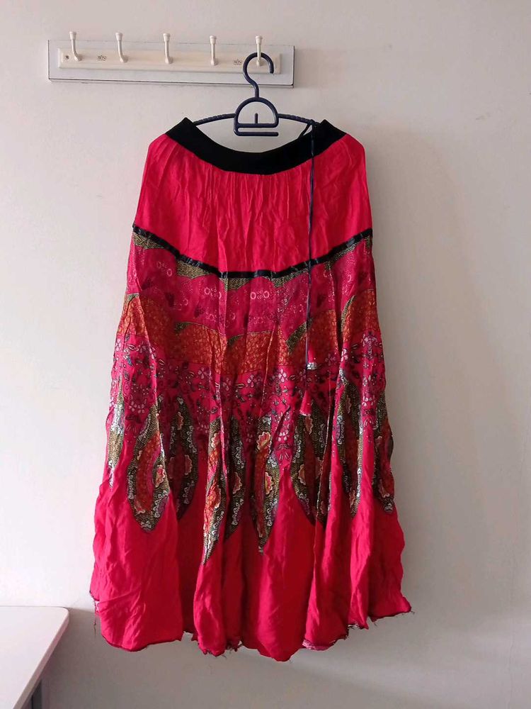 Boho Print Maxi Skirt
