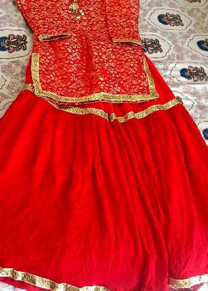 Red &amp; Gold Ethnic Lehenga Choli