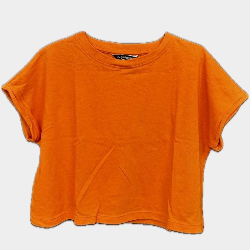 Orange Cropped T-Shirt