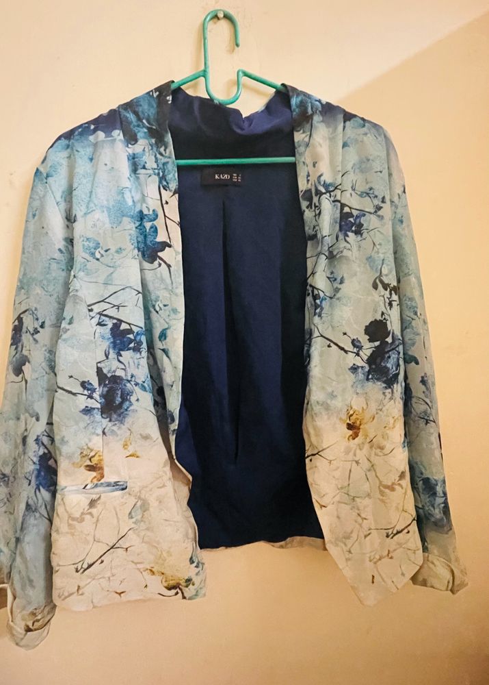 Blue Floral Shrug