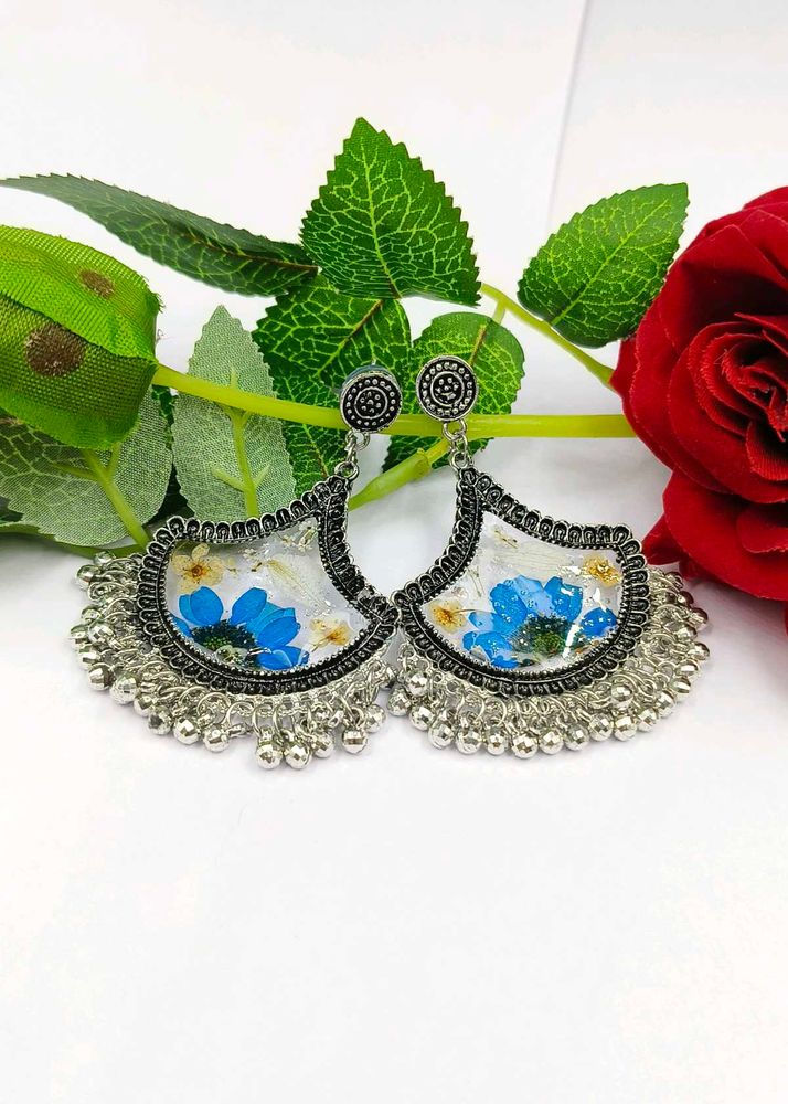 Resin Floral Pressed Earrings