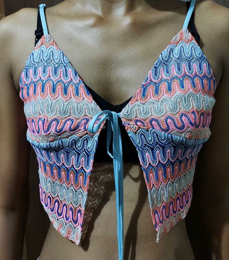 Crochet Tie-Front Top