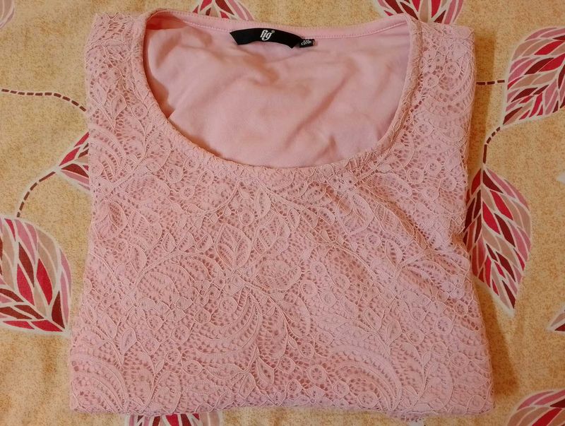 Pink Lace Top