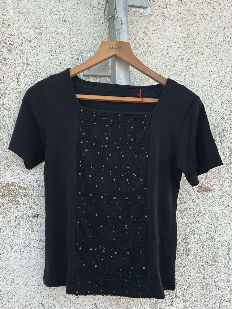 Black Embellished Top