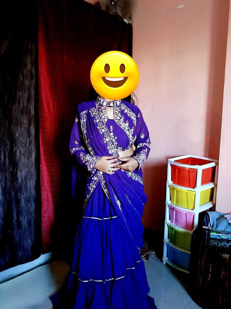 Stitched Lehnga Choli With Attached Duppata