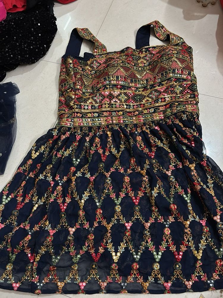 Embroidery full heavy blue leganga