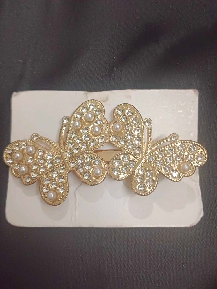 Butterfly Hair Clip with Pearls