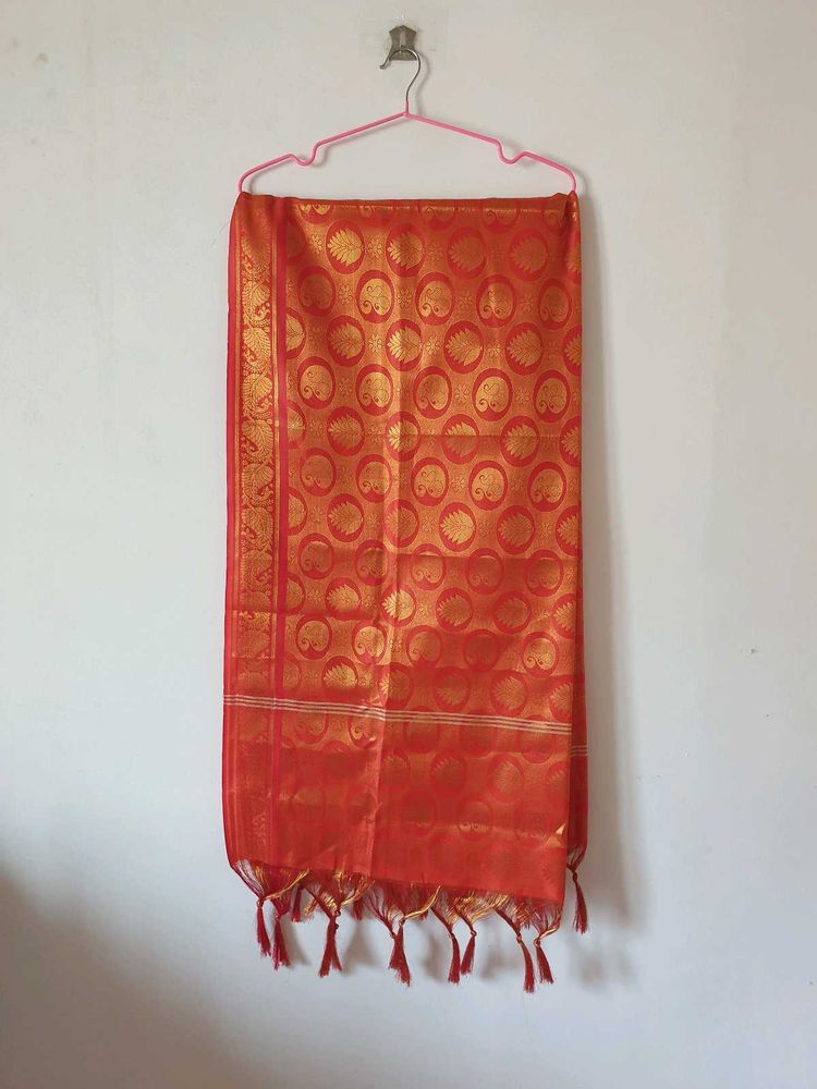 Vibrant Red And Gold Palette Dupatta
