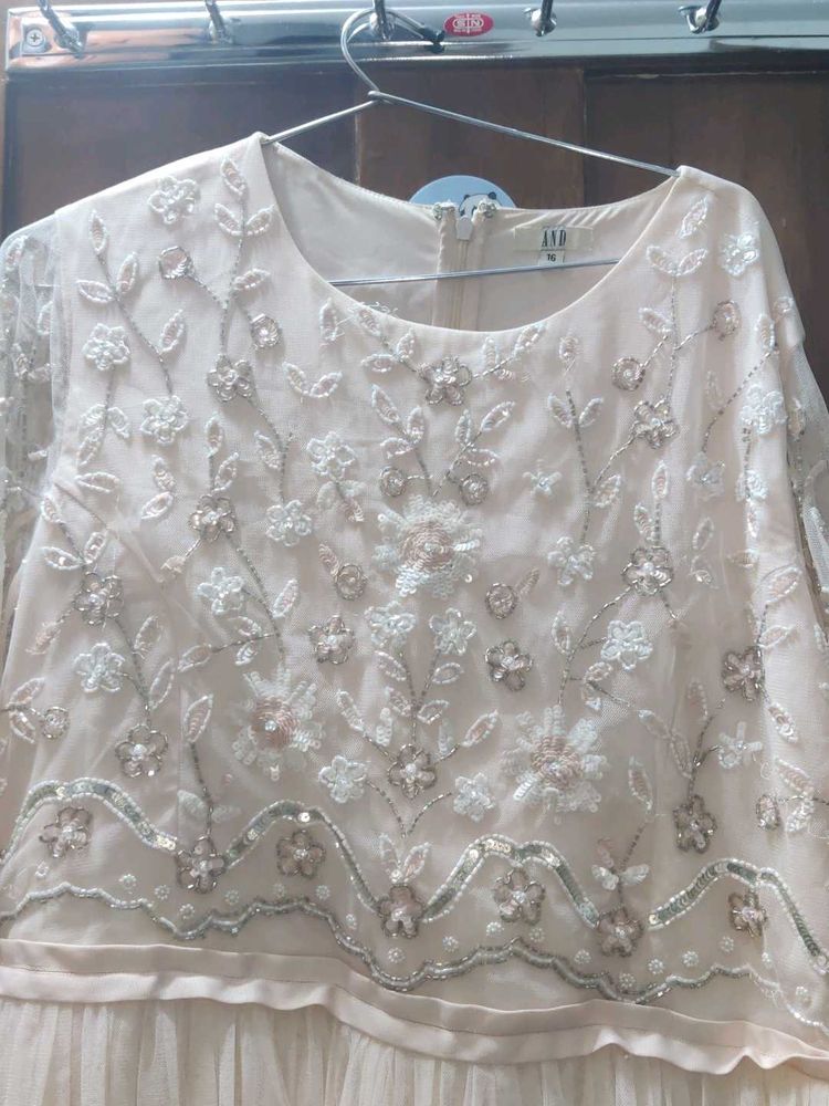 Floral Print Net gown