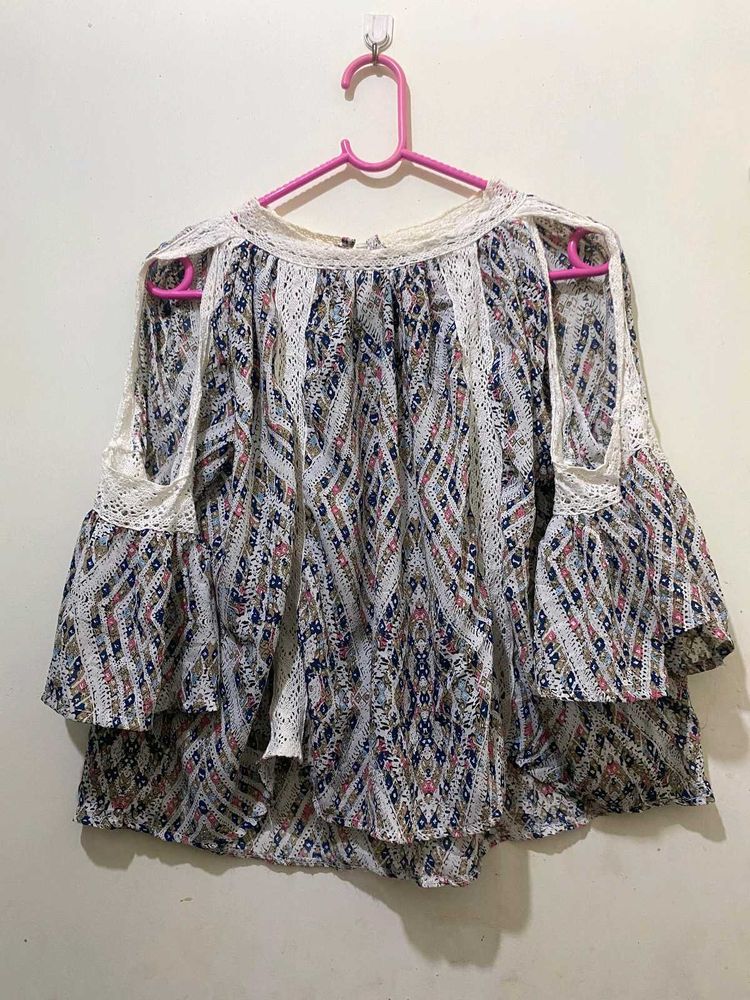 cold shoulder floral top 38-42