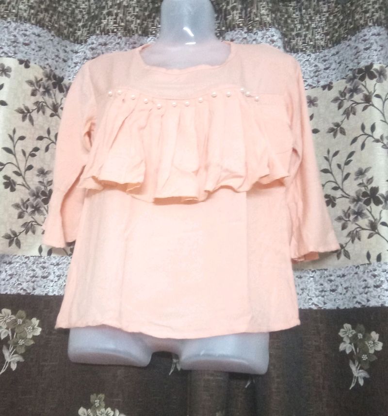 Beautiful Peach Colour Top Best Quality 💥💯💯🎉🎉🎉