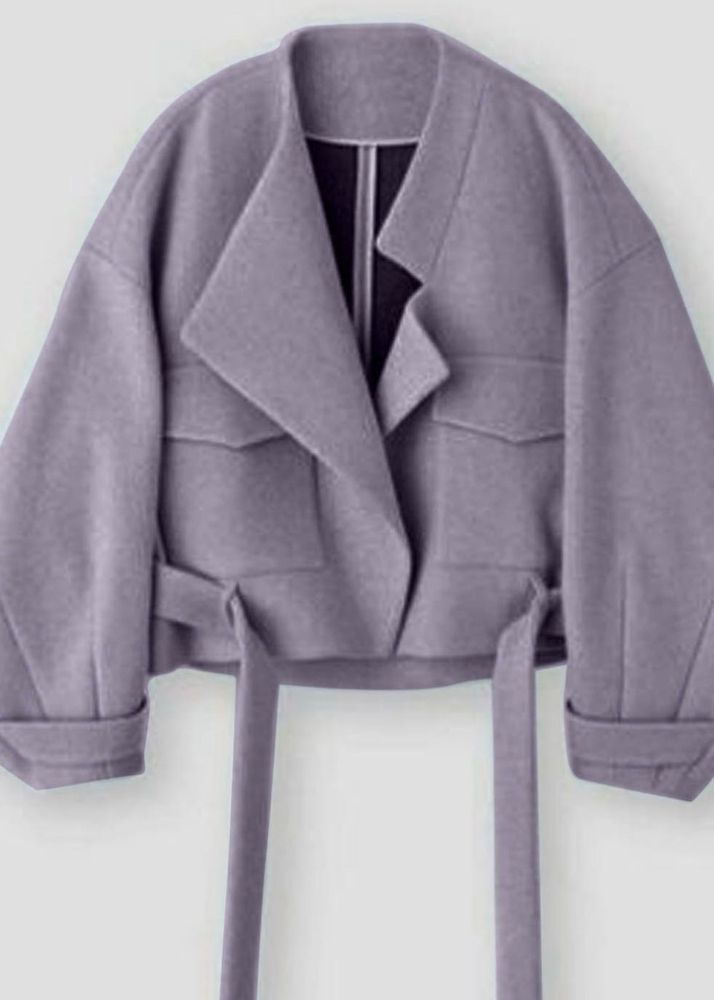 Chic Cropped Belted Jacket