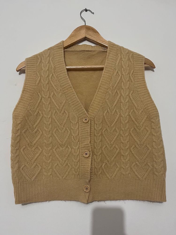 Knitted Button-Down Vest