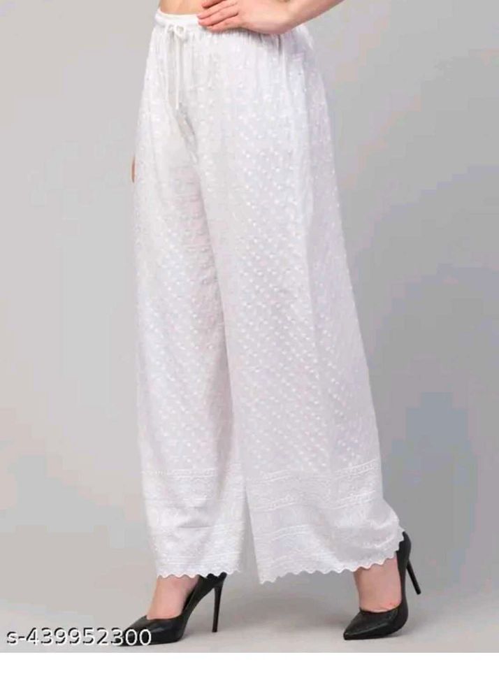 Chikankari Palazzo Full Embroidery(Price Drop)