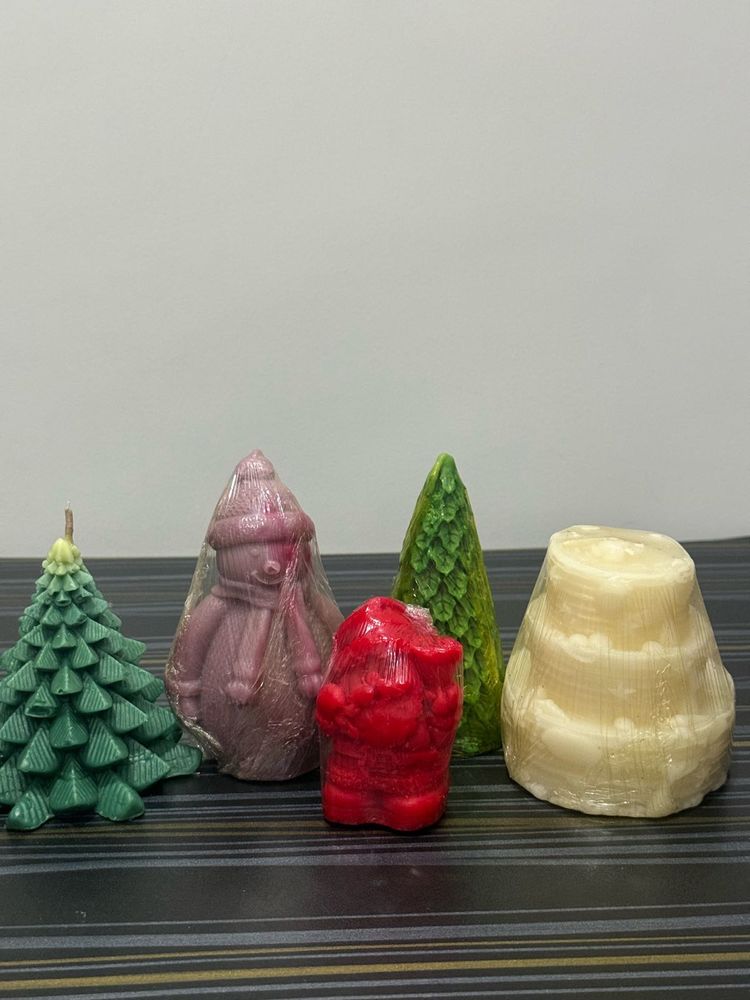 Festive Decorative Candles Set of 5