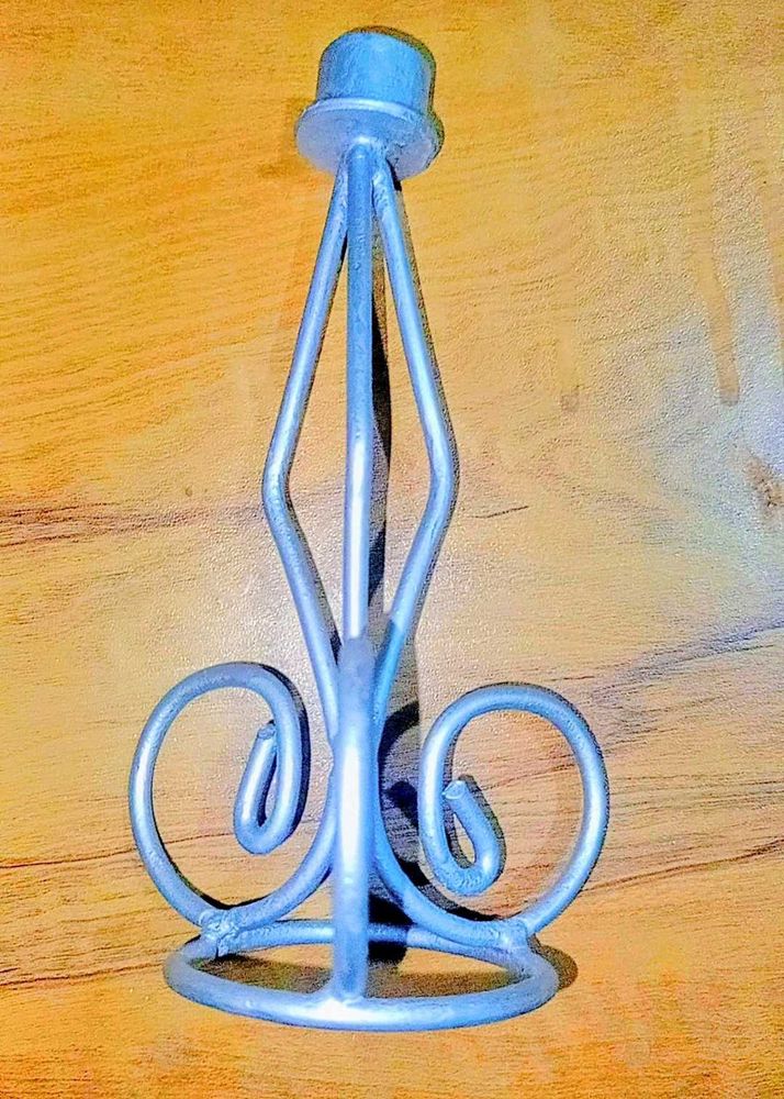 Silver Metal Candle Holder