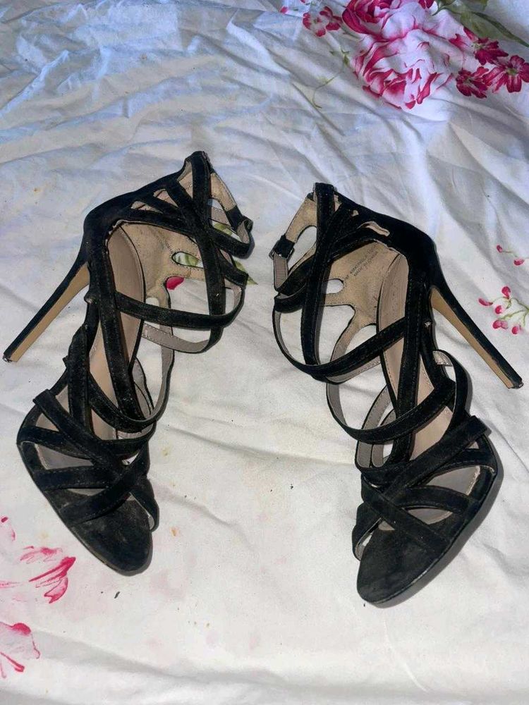 Strappy Black Heels