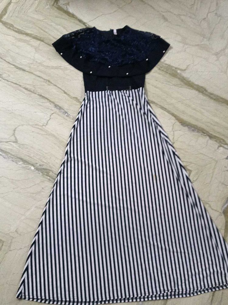 Striped Black &amp; White Dress