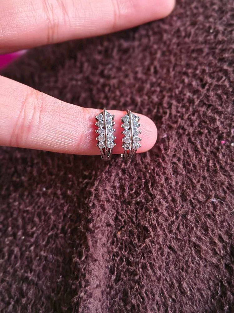 Anti tarnish silver hoop Earrings