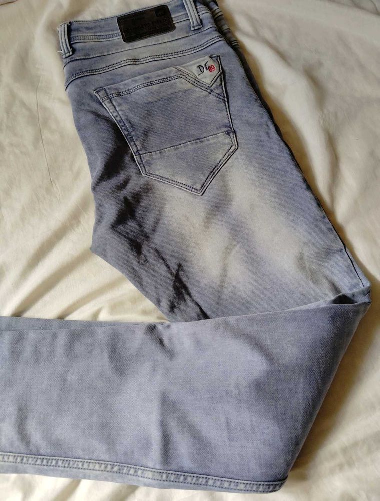Blue Grey Smoky Look Jeans