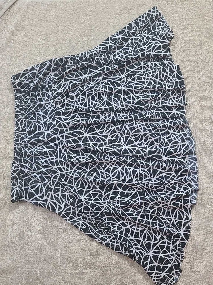 Patterned Mini Skirt