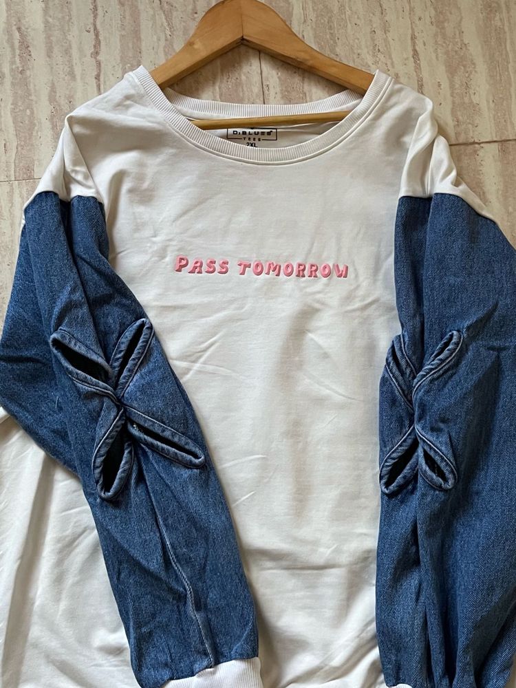 Korean Denim Sleeve Top