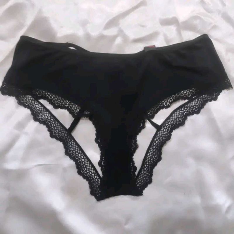 Black Lace Detail Panties