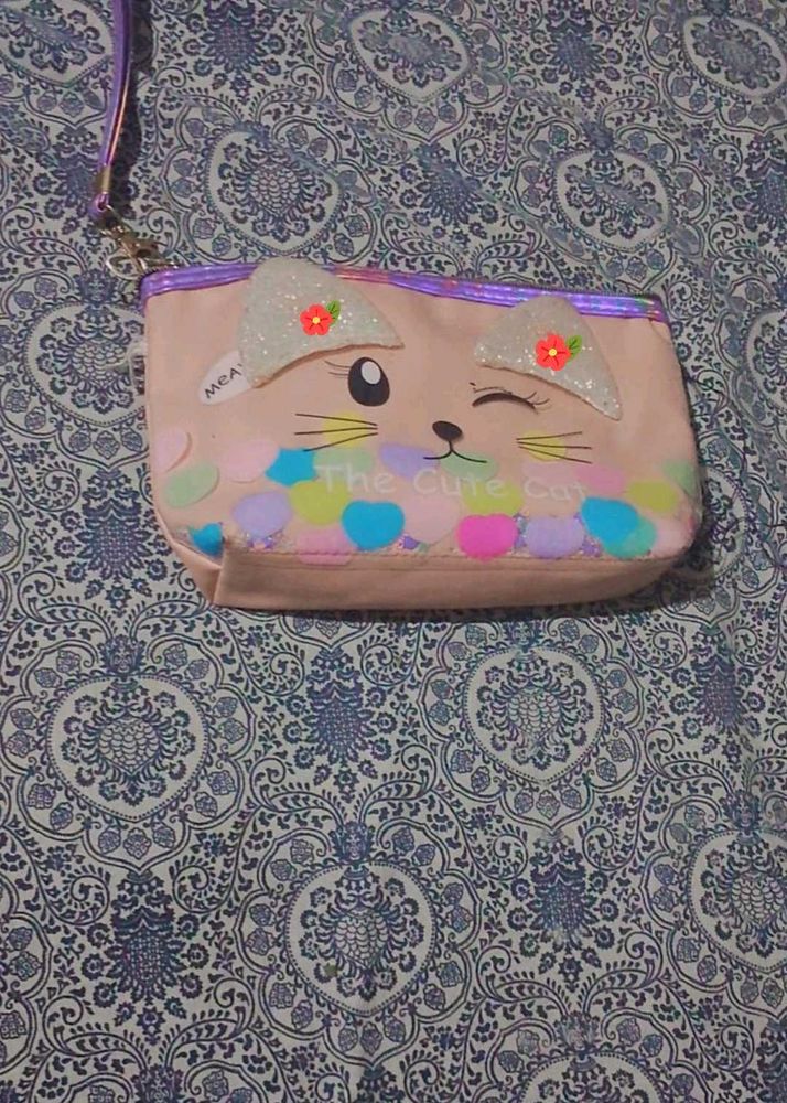 Cute Cat Cosmetic Bag