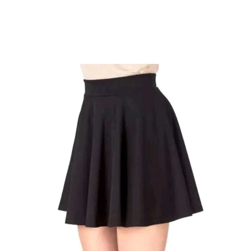 Western Style Mini Skirt In Black