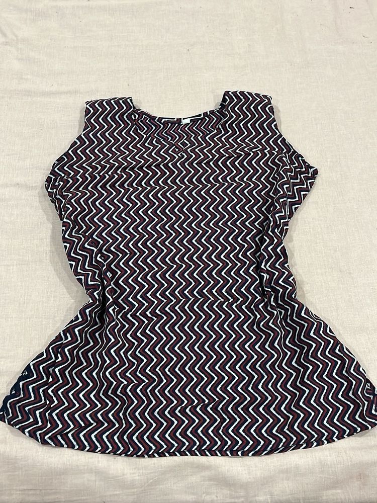 Y2K multicolor tunic top