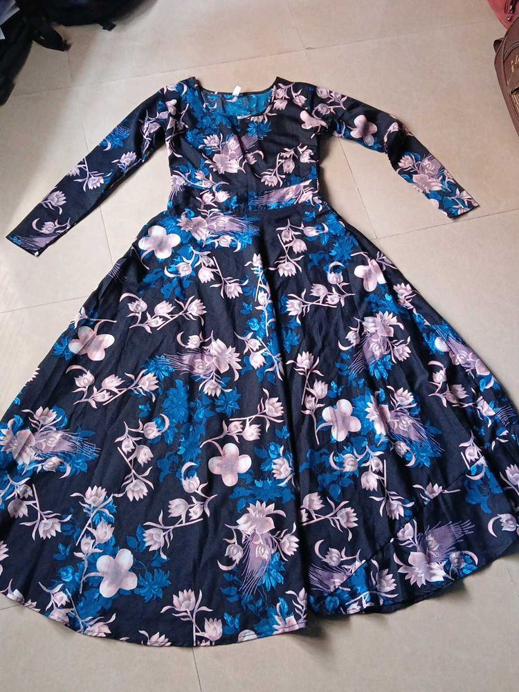 Floral Print Long Sleeve Dress