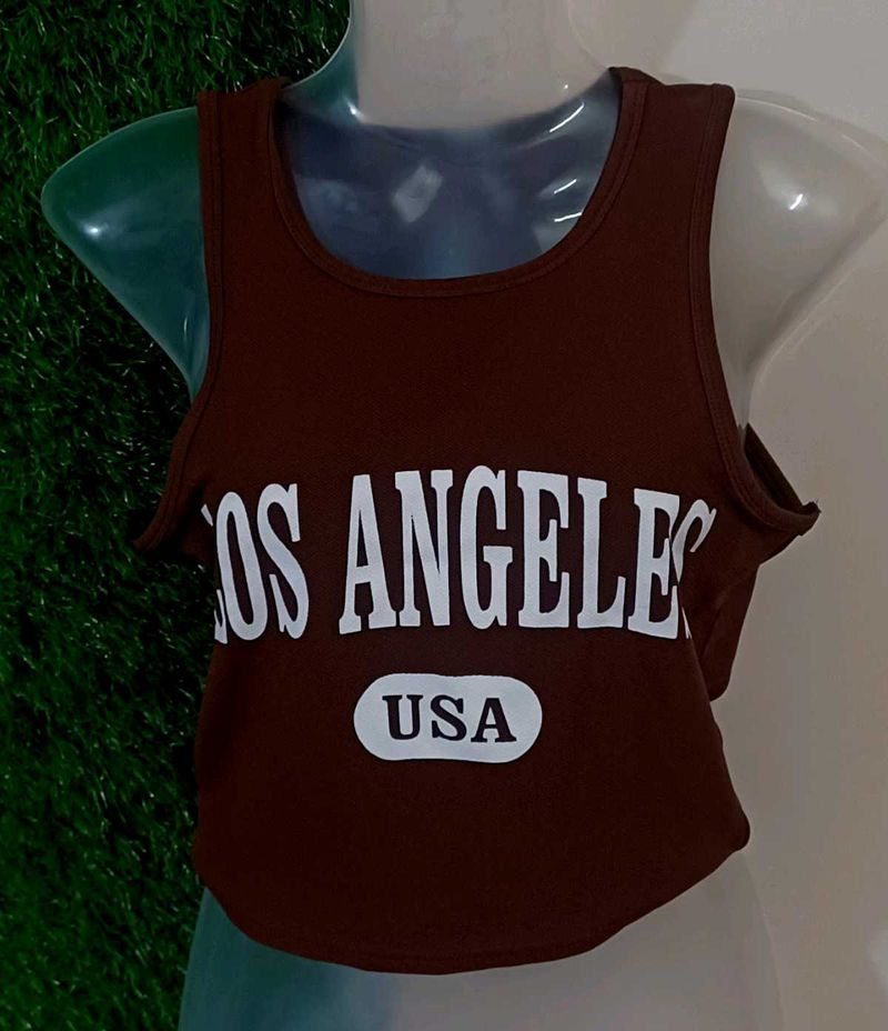 Brown Los Angeles Tank Top
